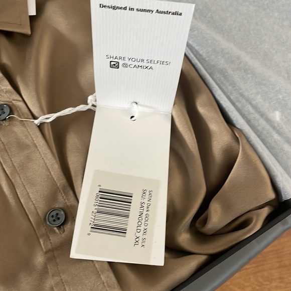 Camixa blouse, satingold, XXL (18-20) - Picture 3 of 5